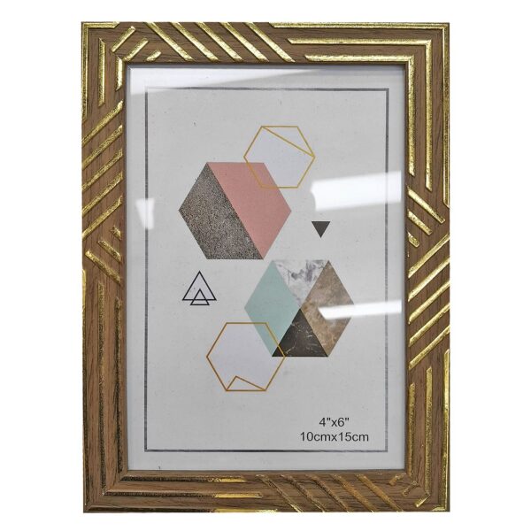 Κορνίζα Πλαστική Τύπου Ξύλο Σκούρο 10x15cm Homie 322063