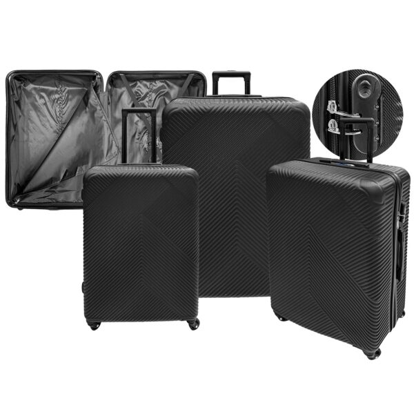 Βαλίτσες abs σετ=3τεμ 55x35x20cm 65x40x24cm 74x45x29cm 4teen4ty 40763