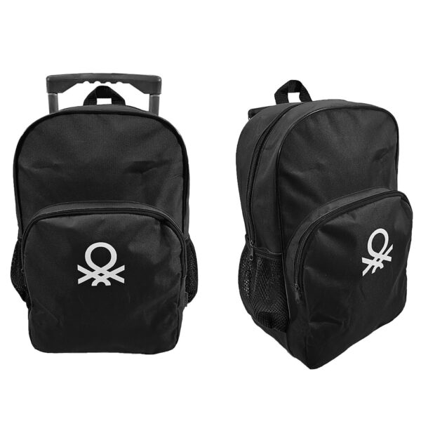 Τσάντα Τρόλευ Benetton Μαύρη 41x28x12cm Benetton 12196-1641K