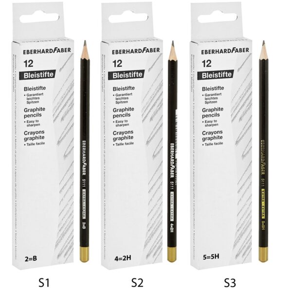 Μολύβι Μαύρο Extra Νο2=β, No4=2h, Νο5=5h πακ=12τεμ  Faber 511101, 511112, 511115