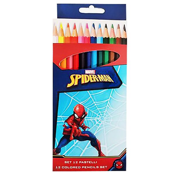 Ξυλομπογιές σετ=12 Χρώματα Spiderman  Spiderman