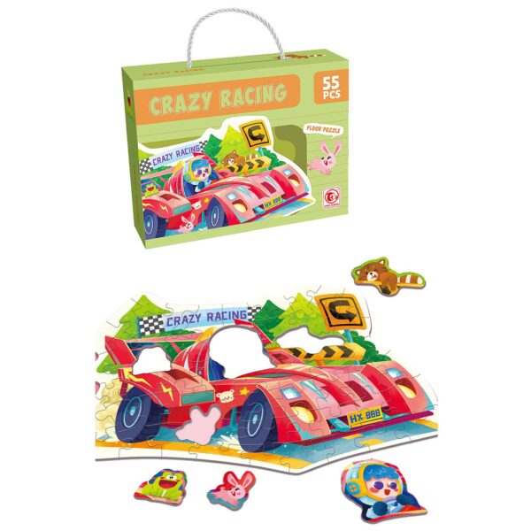 Παζλ Πατώματος 55 τεμ Φόρμουλα Crazy Racing 23x18x6cm ToyMarkt 891871