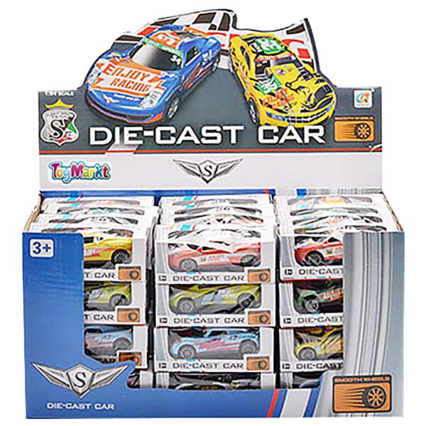 Μεταλλικά Αυτοκινητάκια Pull Back Μήκος 9cm - Μήκος Κουτιού 29cm ToyMarkt 902090