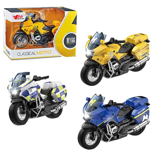 Μότο Μεταλλική Pull Back με Ήχους & φως 15x11x8cm ToyMarkt 902364