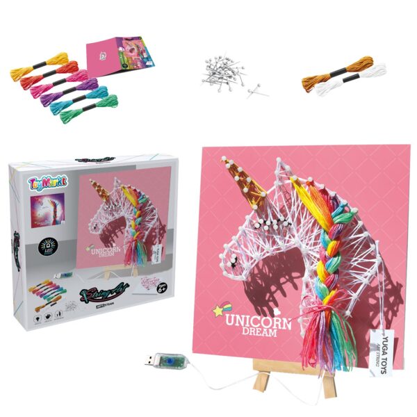 Σετ Χειροτεχνίας Μονόκερως 2in1 με φως & usb 20x20x3cm ToyMarkt 913322