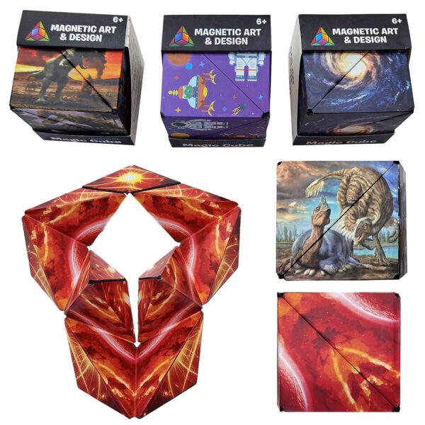 Μαγικός Κύβος Μαγνητικός Πυραμίδα με Παραστάσεις 6x6x6cm ToyMarkt 913576