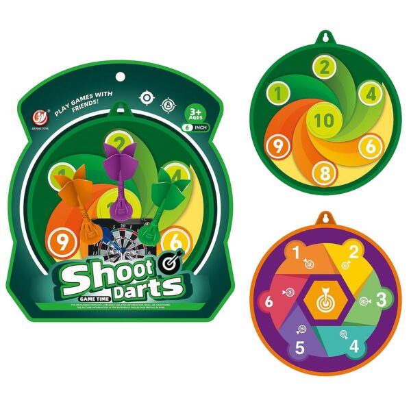 Στόχος 15cm Διπλής Όψης με Βελάκια 19x22x3cm ToyMarkt 913610