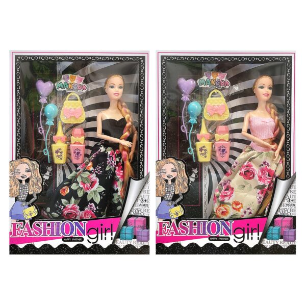 Κούκλα 29cm Fashion Μακρυά Κοτσίδα, Αξεσουάρ 22x32x5cm ToyMarkt 922111