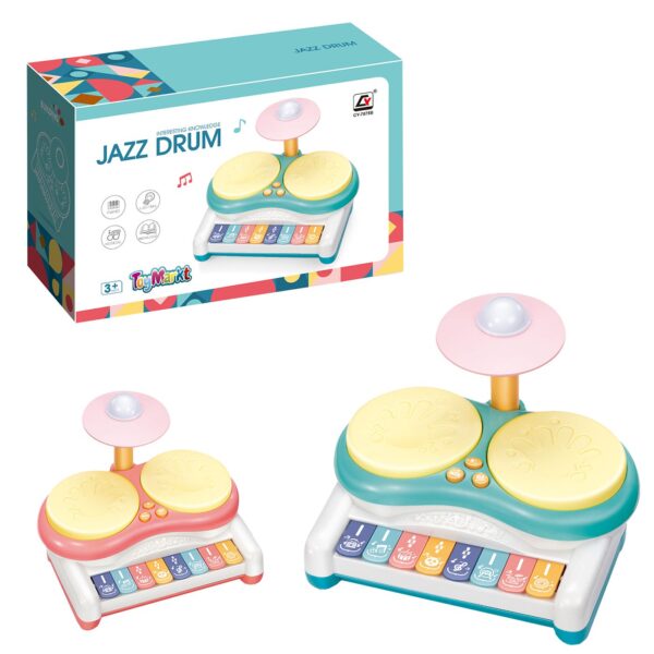 Πιανάκι με Τύμπανα Μπαταρίας ροζ 25x17x9cm ToyMarkt 96169