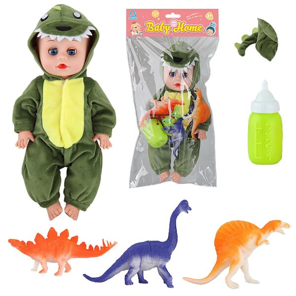 Μωρό 35cm Πυτζάμα Δεινοσαυράκι με ήχο Σακούλα 20x40x9cm ToyMarkt 98252