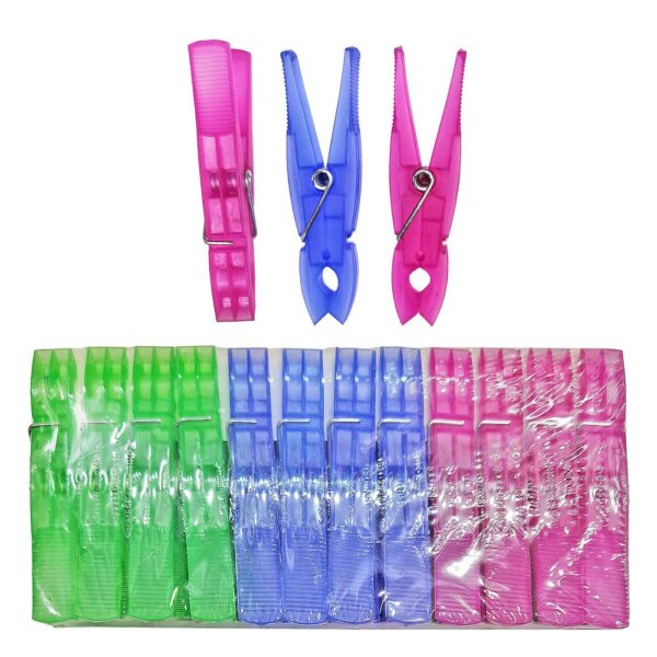 Μανταλάκια Πλαστικά Κλασσικά πακ=24τεμ 8cm Homie 1001902