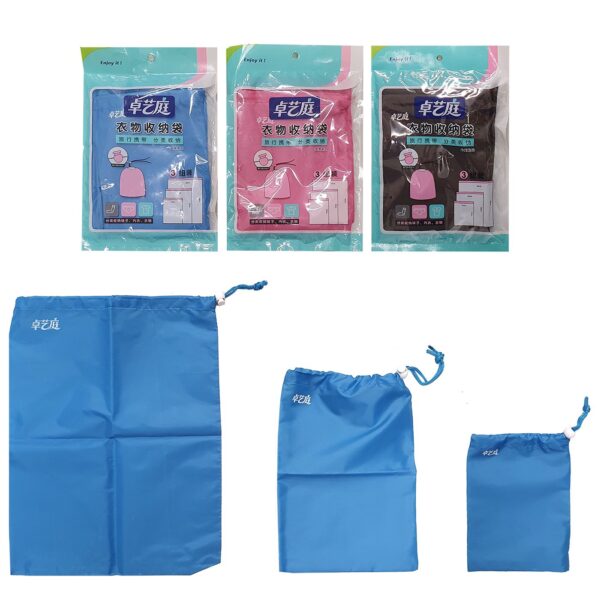 Θήκες Φύλαξης 3τεμ για Κάλτσες-Εσώρουχα 40x30cm 30x20cm 20x15cm Homie 101885