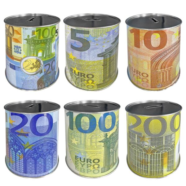 Κουμπαράς Μεταλλικός Ευρώ 12x11,5cm Homie 116786