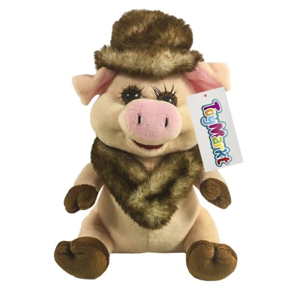 Γουρουνίτσα με Καπέλο και Γουνάκι 17cm ToyMarkt 99430