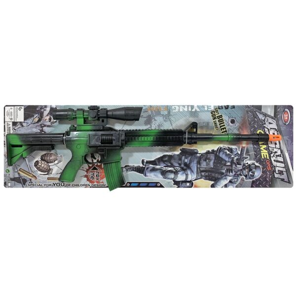 Όπλο Σπινθηροβόλο Πρασινόμαυρο 68x20cm Carnavalista 231939