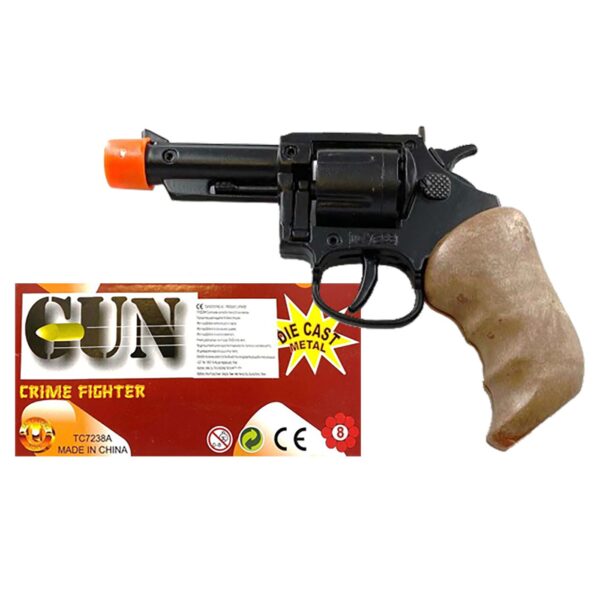 Περίστροφο Μεταλλικό 8σφαιρο 16x8cm Carnavalista 23236