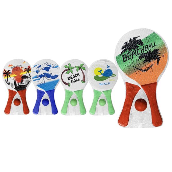 Ρακέτες Παιδικές Μικρές Σετ=2+1 Μπαλάκι 33x19x0,5cm SummerTiempo 621386