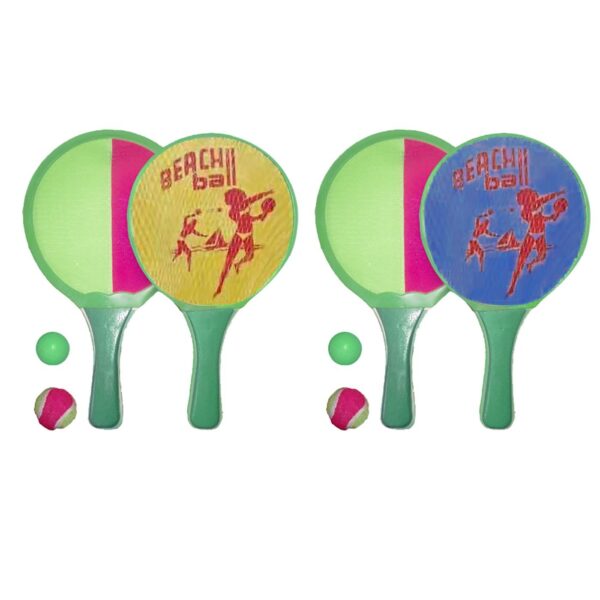 Ρακέτες 2 Όψεων σετ=2 + 2μπαλακια 33x19x0,9cm SummerTiempo 62255