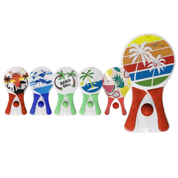 Ρακέτες Παιδικές Μεγάλες Σετ=2+1 Μπαλάκι 38x24x0,6cm SummerTiempo 62680