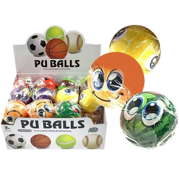 Μπαλακι PU 3" ø7,5cm, κουτί=29x14x22cm ToyMarkt 913633