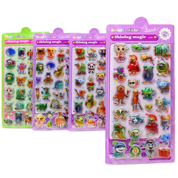 Αυτοκόλλητα Puffy Ιριδίζον Ζωάκια 20x10cm JustNote 381988