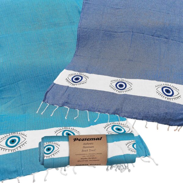 Πετσέτα Θαλάσσης Pestemal Ματάκια ~280g 90x180cm SummerTiempo 622273