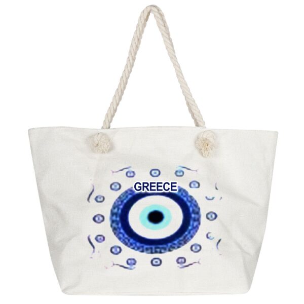 Τσάντα Παραλίας Μεγάλη με Μάτι Τριπλό 55x34x17cm SummerTiempo 622602