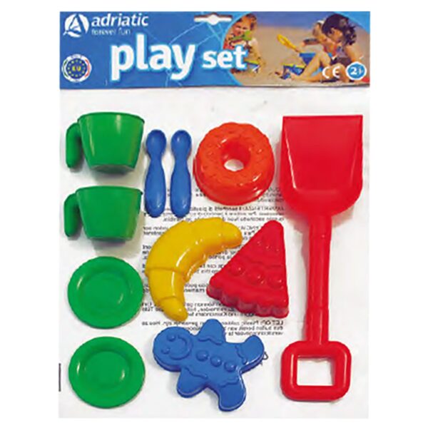 Φτυάρι & Καλούπια για την Άμμο σετ=11τεμ 35x20cm Adriatic 841