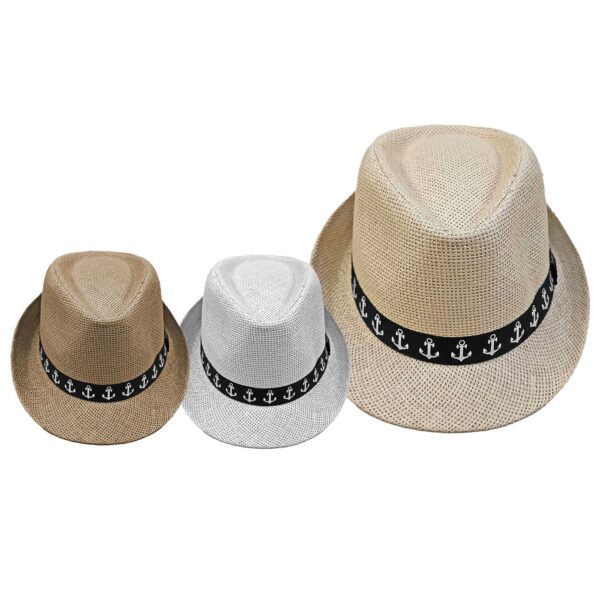 Καπέλο Καβουράκι Μονόχρωμο με Σχέδιο Άγκυρες ø29cm SummerTiempo 622756