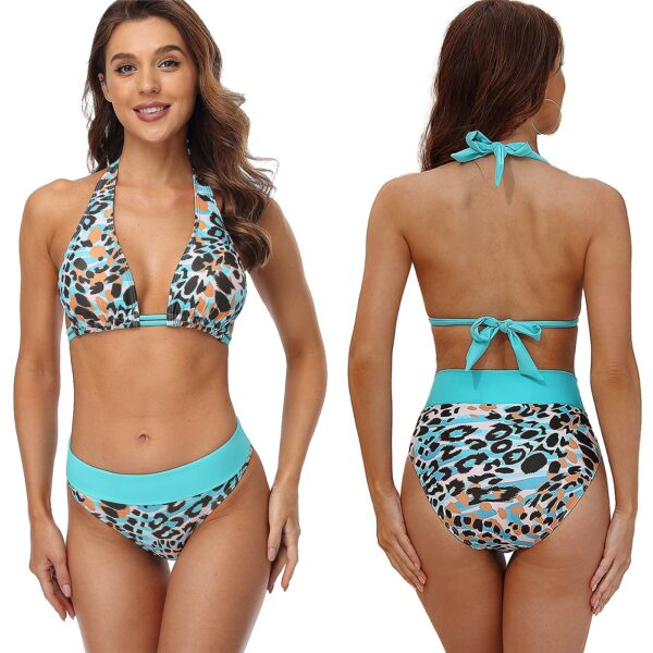 Μαγιό Μπικίνι Τριγωνάκι Εμπριμέ Γαλάζιο  SummerTiempo 623069