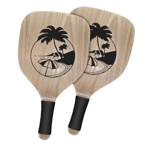 Ρακέτες Ξύλινες Παραλίας με Λαβή 40x22x1,2cm SummerTiempo 62474