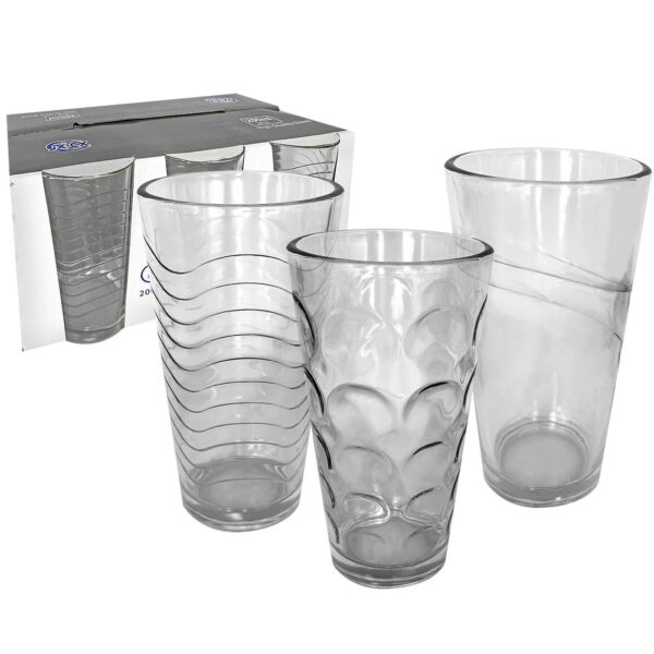 Ποτήρι Ανάγλυφα Σχέδια 12x6cm 200ml Homie 100339