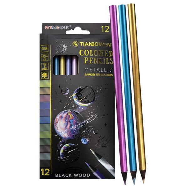 Μολύβια Χρωματισμού Metalic σετ=12τεμ 18x9cm JustNote 80907