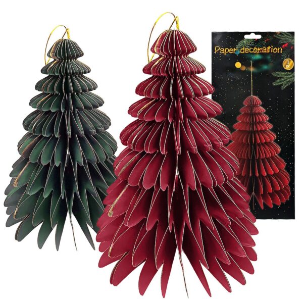 Δέντρο Χάρτινο 3D Πτυσσόμενο 31x24cm Xmasfest 1134041